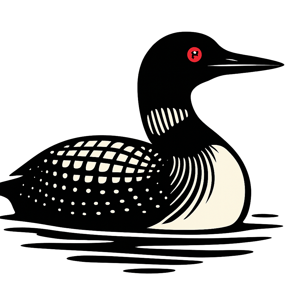 Loon Labs - Interactive loon logo that plays authentic northwoods loon call when clicked
